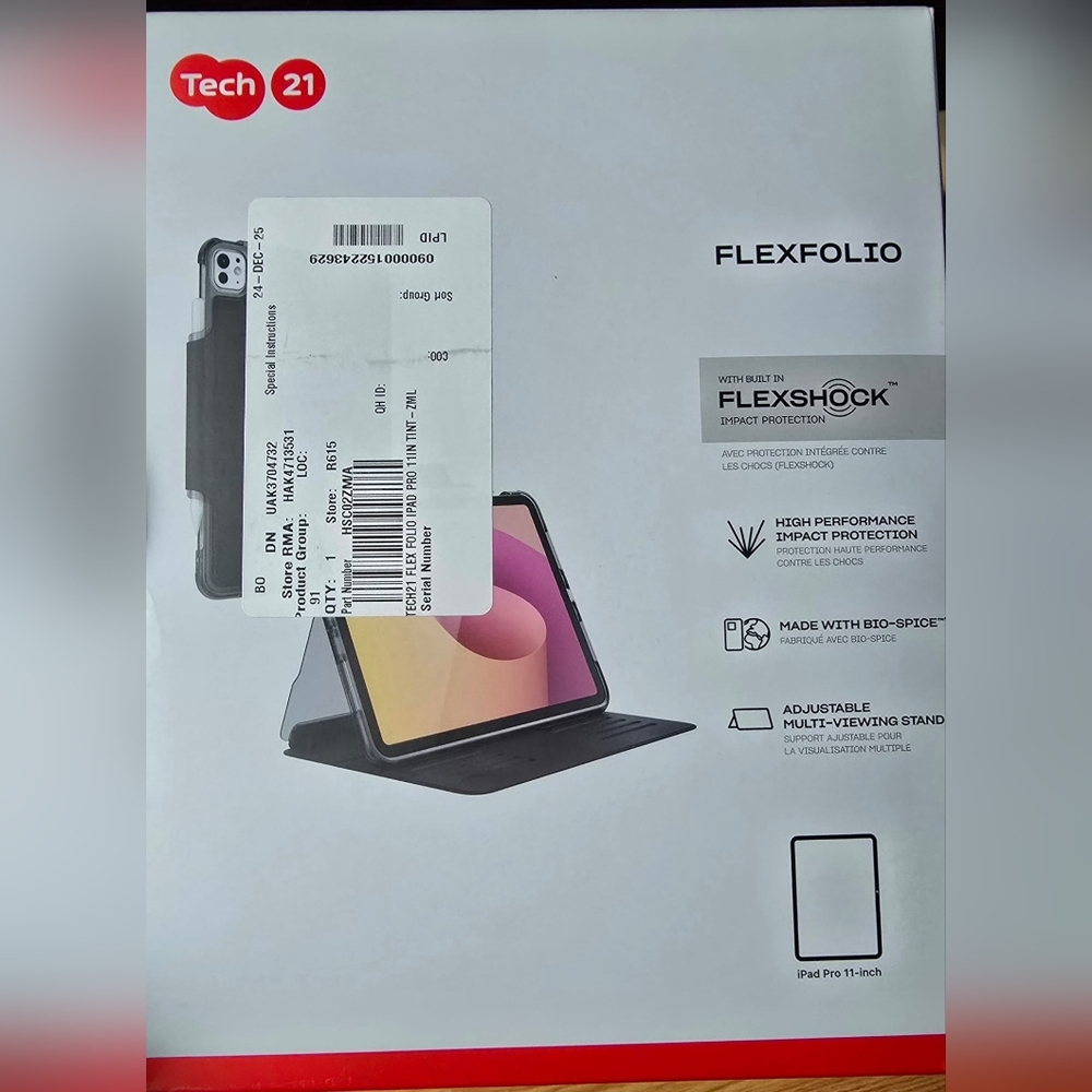 TECH 21 FLEX FOLIO IPAD PRO 11-INCH With Built In FLEXSHOCK Impact Protection ne
